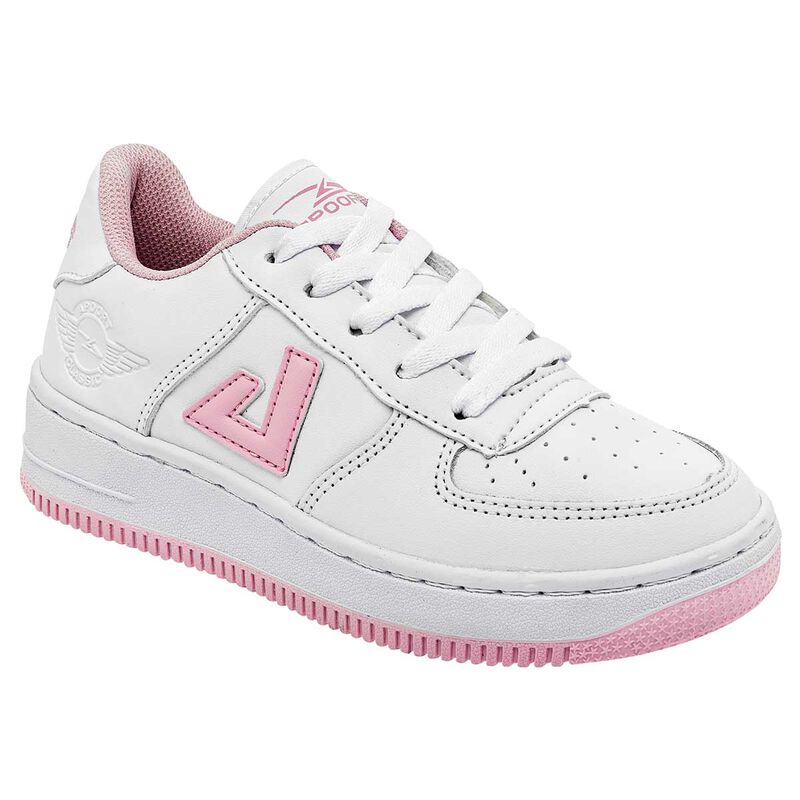 Apoort Tenis urbano para ni&ntilde;a blanco rosa image number null