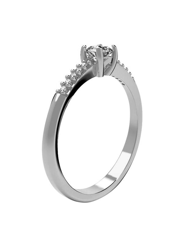 Anillo de Compromiso de 14K con Diamante de Lab... image number null