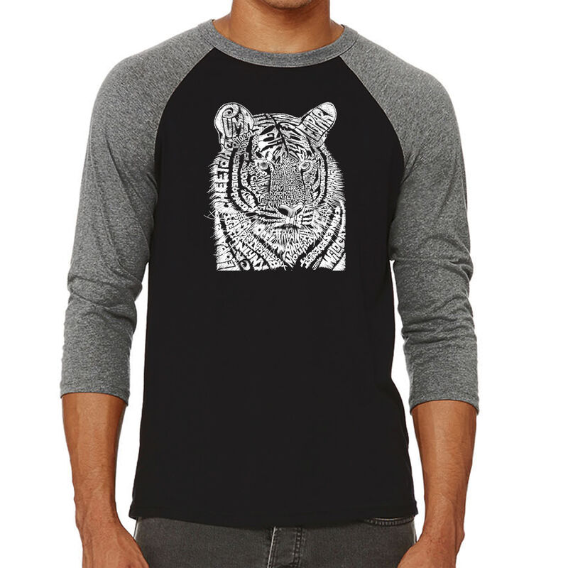 Camiseta Ragl&aacute;n de B&eacute;isbol Word Art Para Hombre... image number null