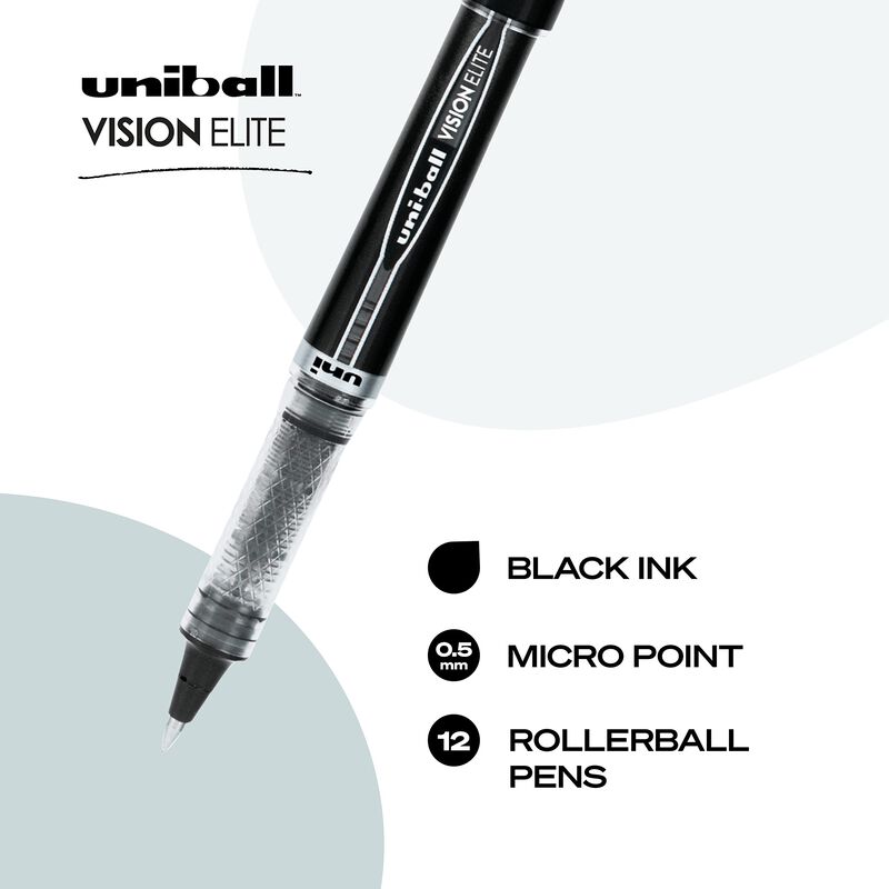 Bol&iacute;grafos Uni-ball Vision Elite, Color Negro, ... image number null