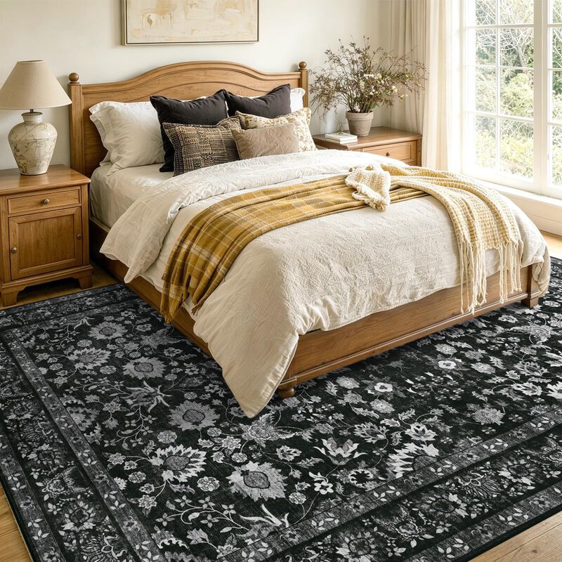 Alfombra Lòutiroot Home 274 &times; 183 cm Negra Lav... image number null