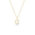 Dije Oro Amarillo 10k Con Cadena Y Zirconias (42 + 3cm Aprox) Colgante De Corazon