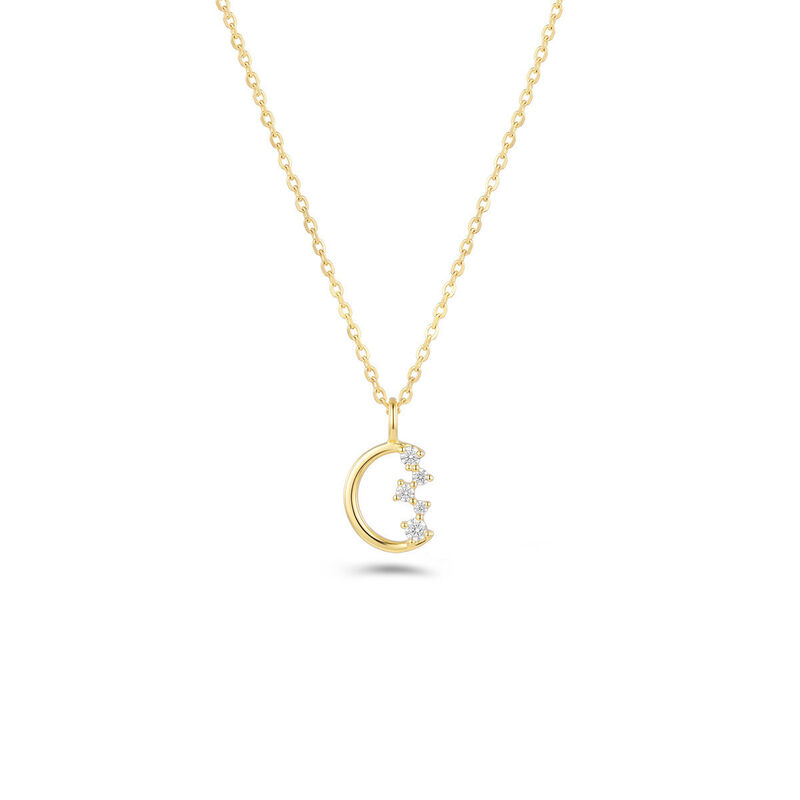 Dije Oro Amarillo 10k Con Cadena Y Zirconias (4... image number null