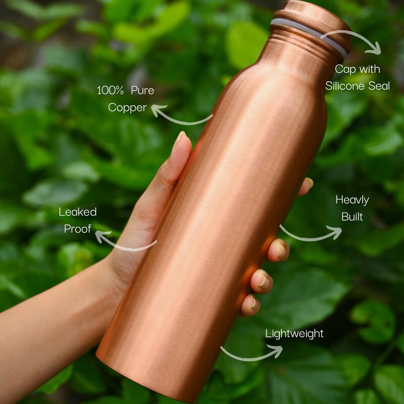 Botella De Agua Rajrang Copper, 1000 Ml, Jarra ... image number null