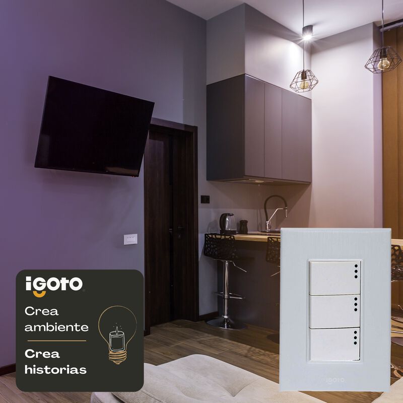 10 Pack Placa de 3 M&oacute;dulos 3 Apagadores de 1 M&oacute;... image number null