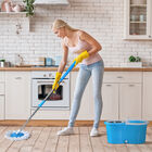 Trapeador Giratorio Spin Mop 360° Sistema De Limpieza Azul con Blanco