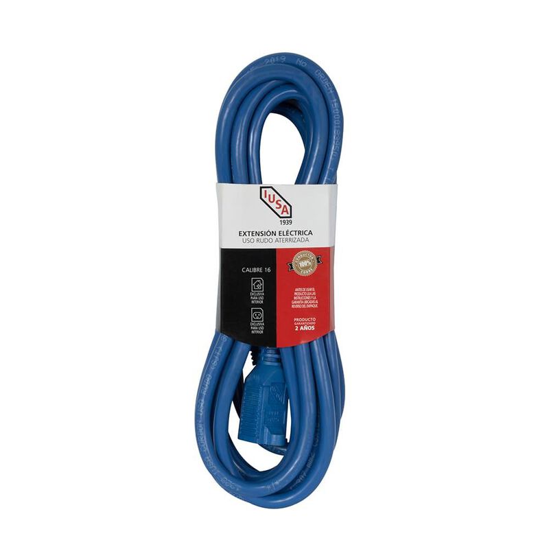 Extensi&oacute;n Azul De Uso Rudo, Iusa, 3 X 16 Awg 12... image number null