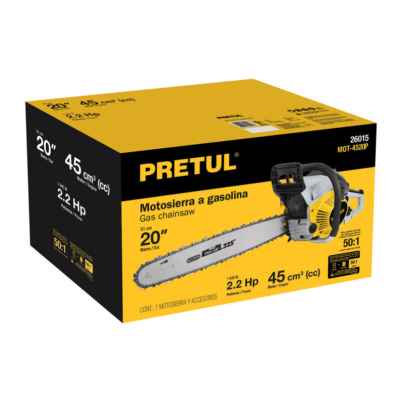 Motosierra 45 Cc A Gasolina con Barra de 20' Pr... image number null