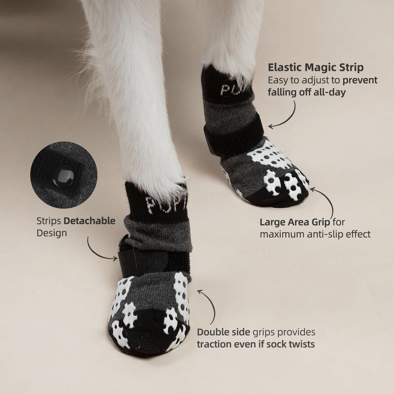 Calcetines Antideslizantes Para Perro Pupteck G... image number null
