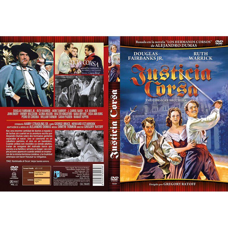 Justicia Corsa (los Hermanos Corsos) Dvd 1941 [... image number null