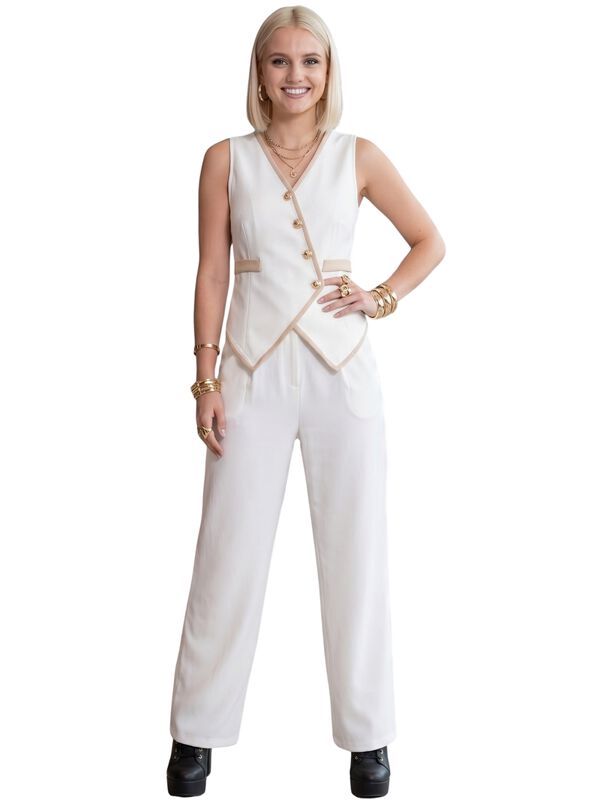 Conjunto 2 Piezas Elegante Conj-0214 Blanco Cha... image number null