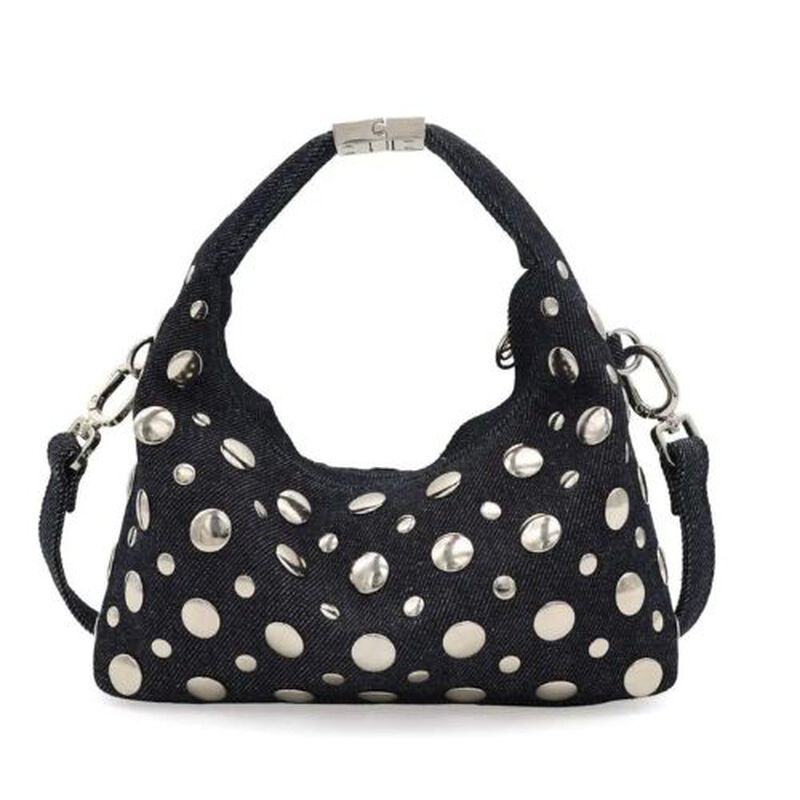Bolsa Cloe Hobo Mini Denim Con Estoperoles Colo... image number null