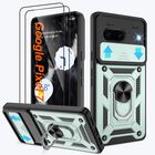 Funda ATUMP para Google Pixel 7 con 2 Protectores de Pantalla HD, Resistente a Impactos con Soporte Met&aacute;lico Giratorio 360&deg; [Grado Militar] - Verde Oscuro