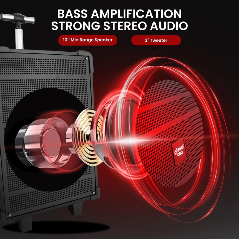 Altavoz Bluetooth Pyle Pwma1099a Port&aacute;til 10" 6... image number null