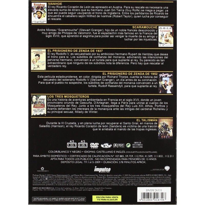 Pack Aventuras Legendarias (6 Dvd) image number null
