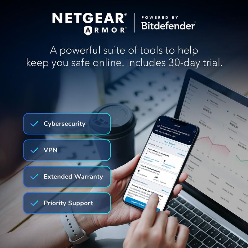 Router Wifi 6 Netgear Nighthawk Rax36 Ax3000 De... image number null