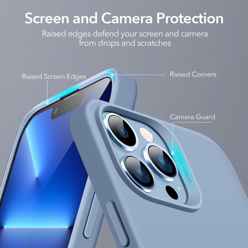 Funda Esr Soft Cloud Para Iphone 13 Pro Azul image number null