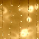 Cortina serie luces 800 LED luz calida 3x3 metros cable transpar