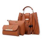Set De Bolsa Pink Brule De Cuero Para Mujer