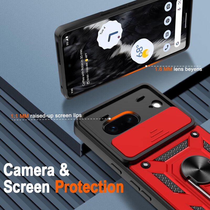 Funda Atump para Pixel 7 Roja con Soporte Girat... image number null