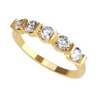 Anillo de Compromiso en Oro Amarillo 10K con Circonia -  Talla:4.5/ FJ744-10Y-CZ-45