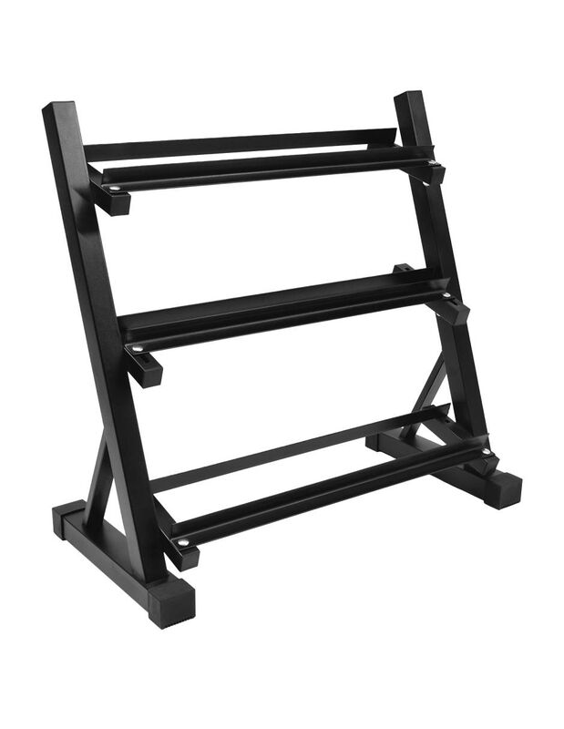 Rack Mancuernas Pesas 3 Niveles Gym Barras Sopo... image number null