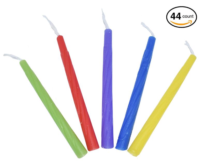 Velas De Januc&aacute; Ner Mitzvah De Colores Paquete ... image number null