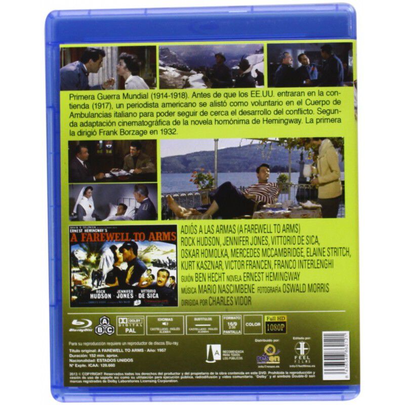 Adi&oacute;s A Las Armas [blu-ray] (1957) A Farewell T... image number null
