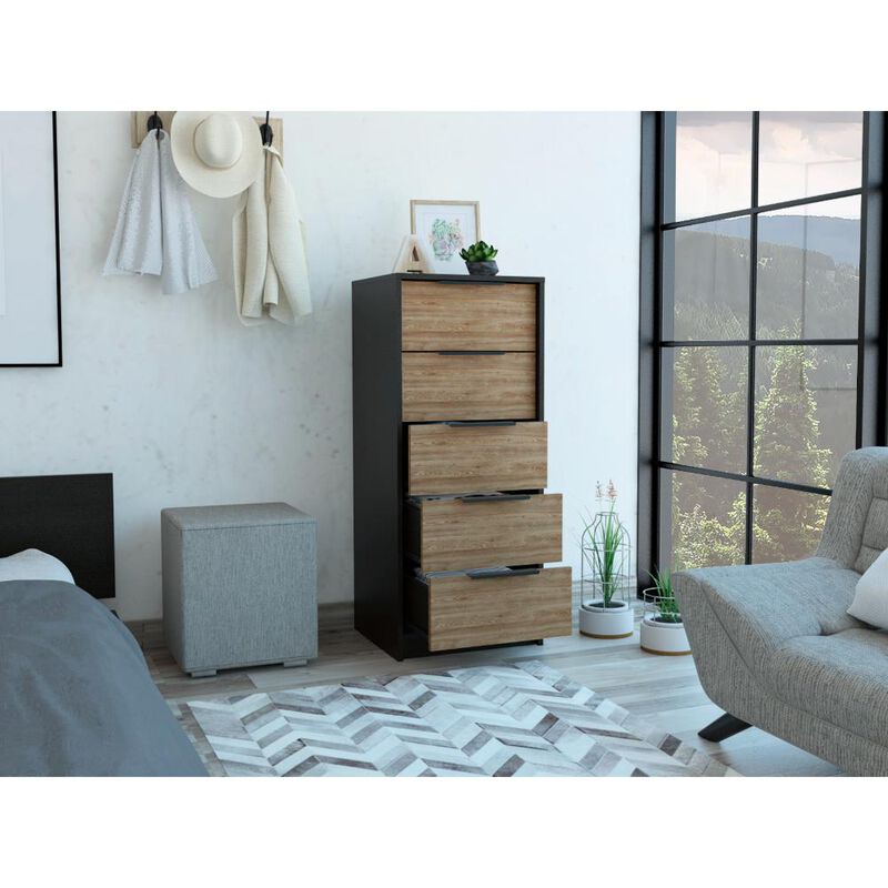 C&oacute;moda Organizador 5 cajones Kaia, Color Wengue... image number null