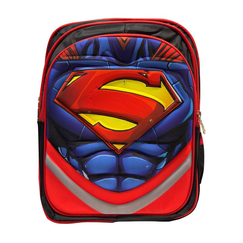 Mochila Escolar Superman Dc Luces Led Ajustable... image number null