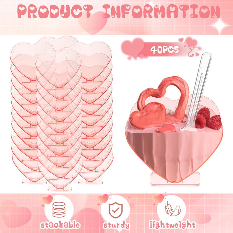 Tazas de Postre Ziliny 80ml, Juego de 40 con Cu... image number null