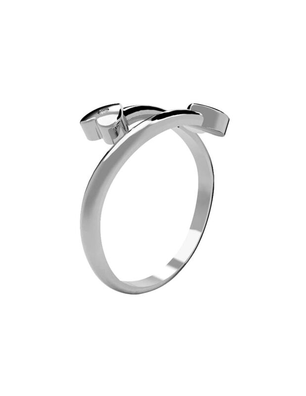 Anillo de Compromiso en Oro Blanco 14K con Circ... image number null