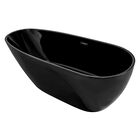 Tina Baño Bañera Negra Fibra Vidrio Lujo Minimalista 283l 169x78