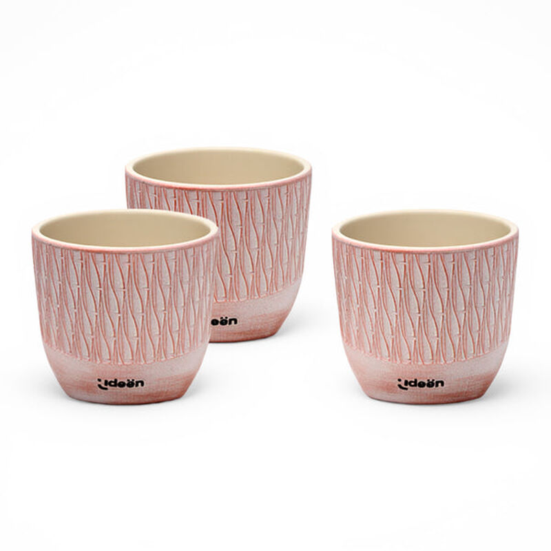 Set De 3 Macetas Ideen Arcilla Color Rosa image number null