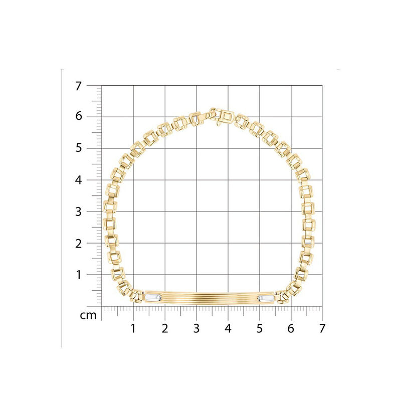 Esclava De Oro Amarillo Y Blanco 14K 21Cm 5Mm image number null