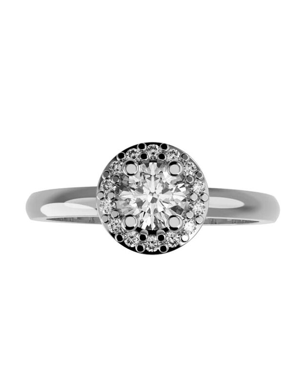 Anillo de Compromiso en Oro de 10K con Circonia... image number null