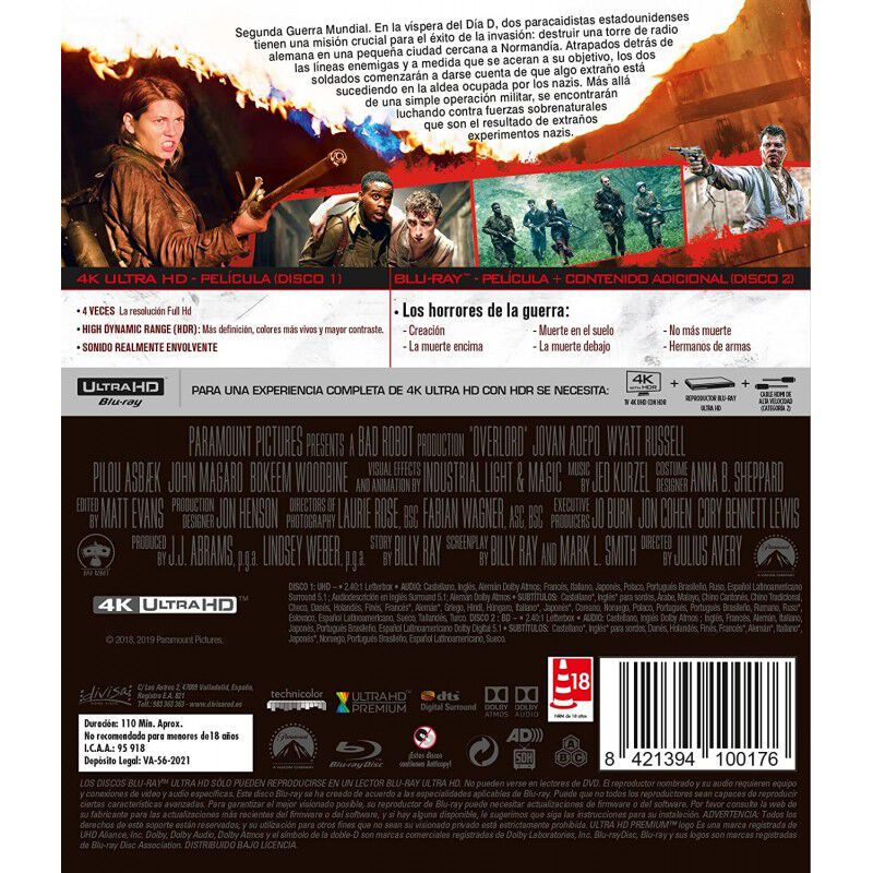 Overlord (4k Uhd + Bd) [blu-ray] image number null