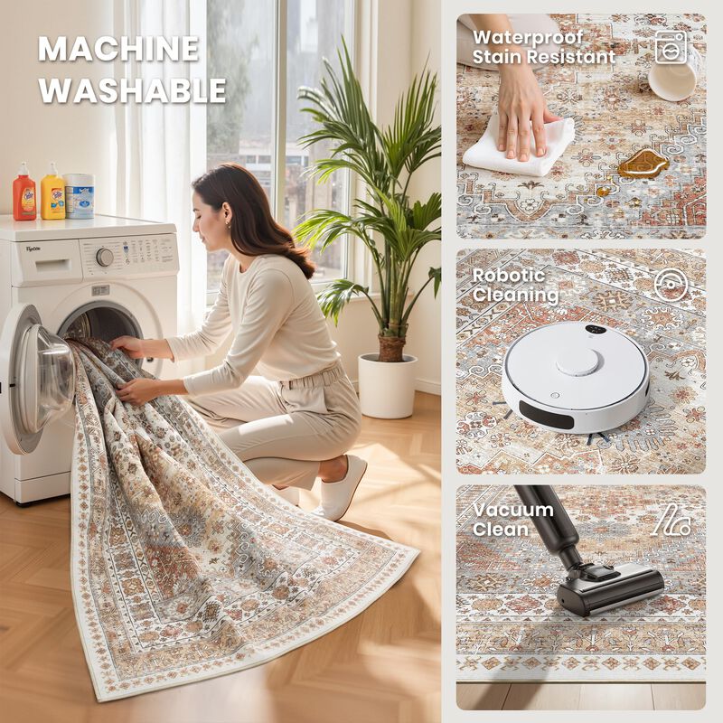 Alfombra Runner Zesthome, Lavable, 76 X 244 Cm,... image number null