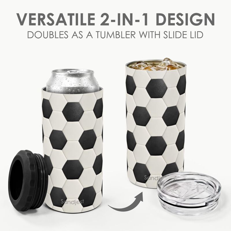 Enfriador De Latas Sandjest 355 ml F&uacute;tbol Acero... image number null