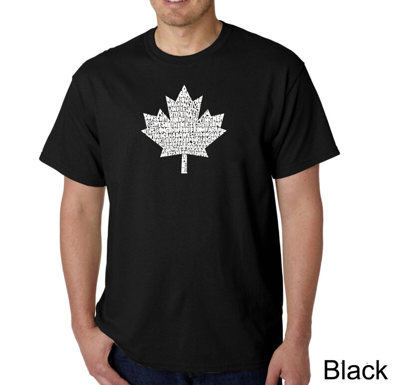 Camiseta Word Art Para Hombre - Canad&aacute; - Negro image number null