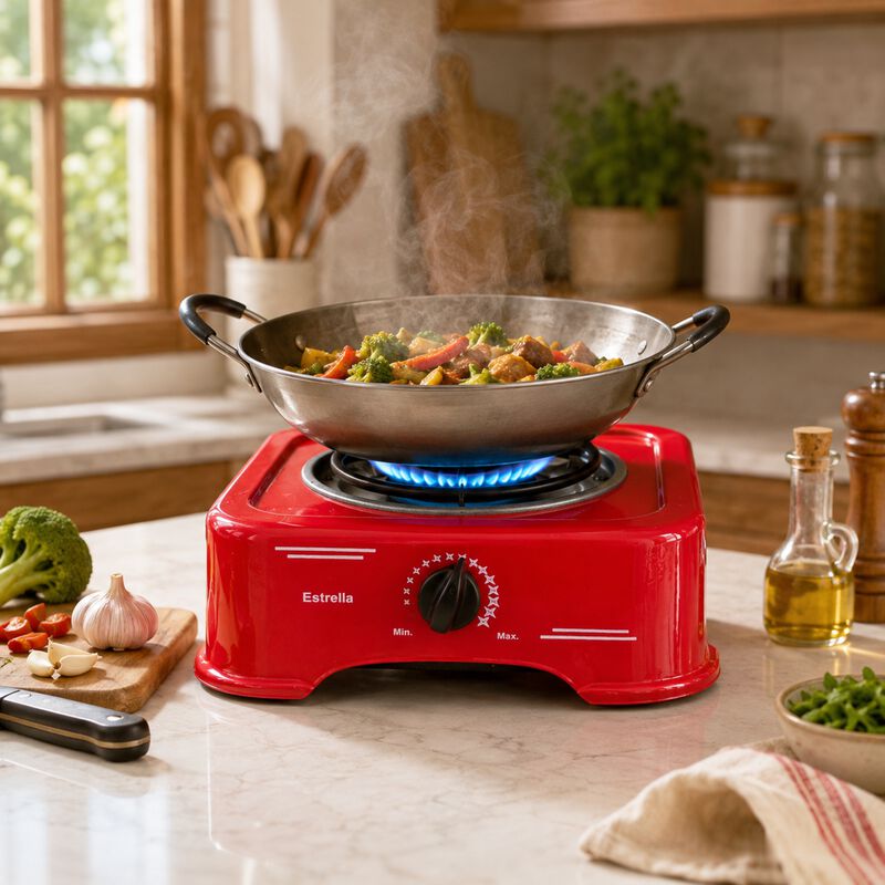 Parrilla El&eacute;ctrica Mesa 1 Resistencia 800w Rojo... image number null
