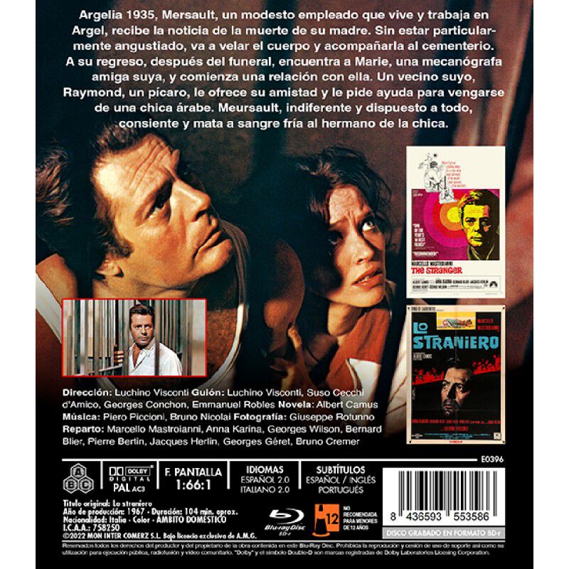 El Extranjero (lo Straniero) - Bd-r [blu-ray] image number null