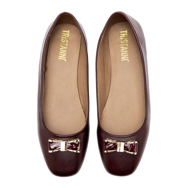 Tristanni Shoes Balerina Vino Para Mujer 148119... image number null