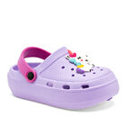 Moramora Sandalia para niña lila fucsia