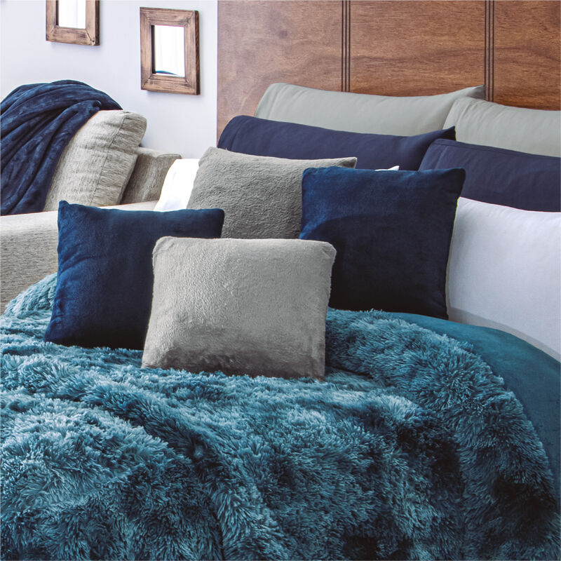 COBERTOR SHAGGY PACHICALIENTITO AZUL KS/XL-QS image number null