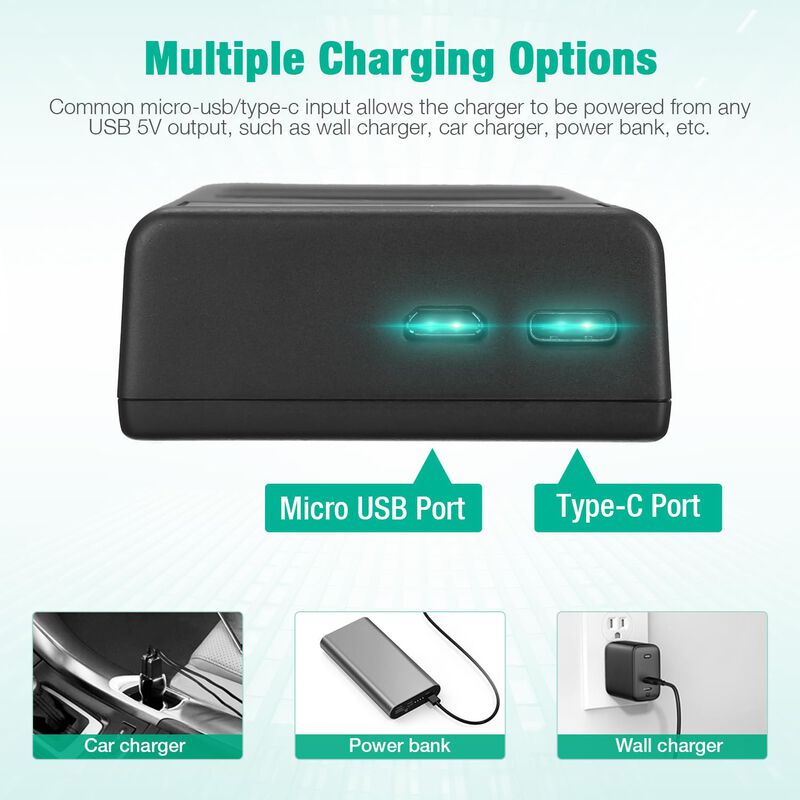 Bater&iacute;a Y Cargador Usb Dual Para Canon Powersho... image number null