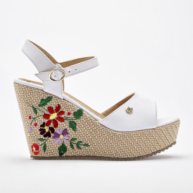 Mora Tierra Sandalia Para Mujer Blanco Cod 1324... image number null