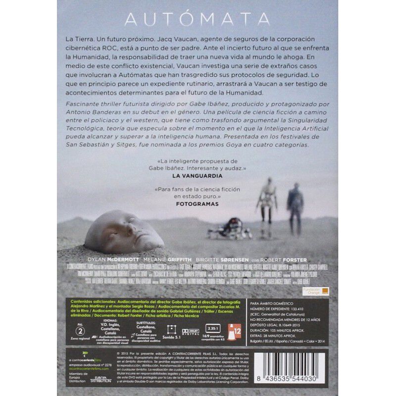 Aut&oacute;mata [dvd] (2014) image number null
