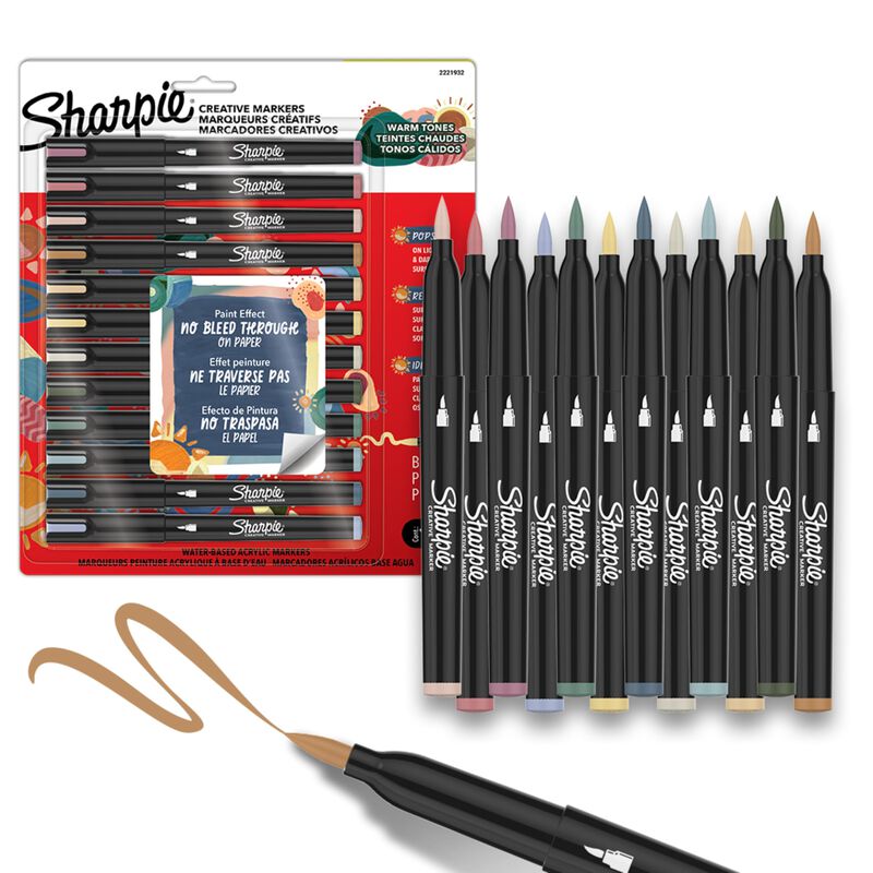 Marcadores Sharpie Creative Tonos C&aacute;lidos 12 Un... image number null
