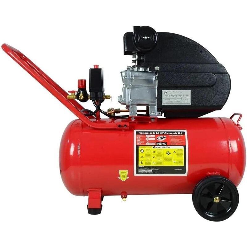 Compresor Goni 3.5hp 50l Lubricado Industrial A... image number null
